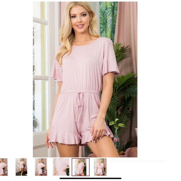 CUTE RUFFLED ROMPER - Picture 6 of 8